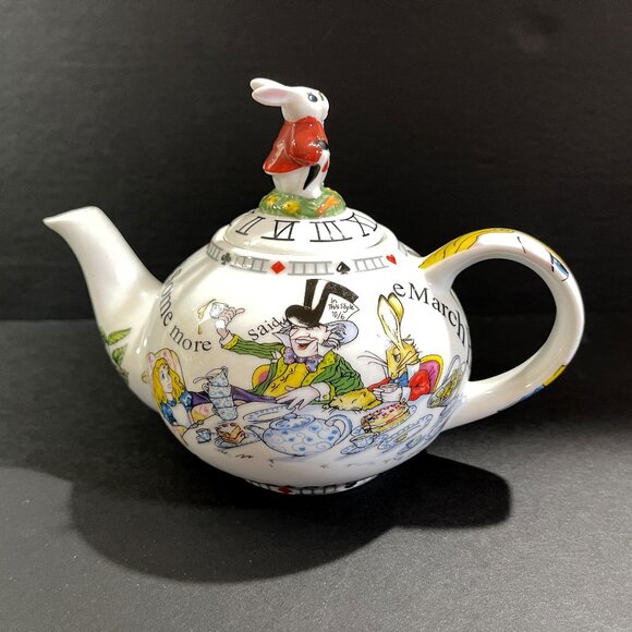 Alice in Wonderland Café Teapot by Paul Cardew Porcelain 16 Ounces - Picture 1 of 13